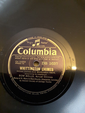 Ancient Society Of College Youths* : Whittington Chimes / Queens Chimes (Shellac, 10")