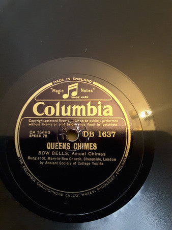 Ancient Society Of College Youths* : Whittington Chimes / Queens Chimes (Shellac, 10")
