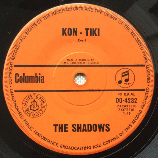 The Shadows : Kon-Tiki (7")