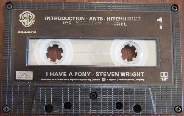 Steven Wright (2) : I Have A Pony (Cass, Album, Cob)