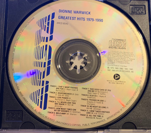 Dionne Warwick : Greatest Hits 1979-1990 (CD, Comp)