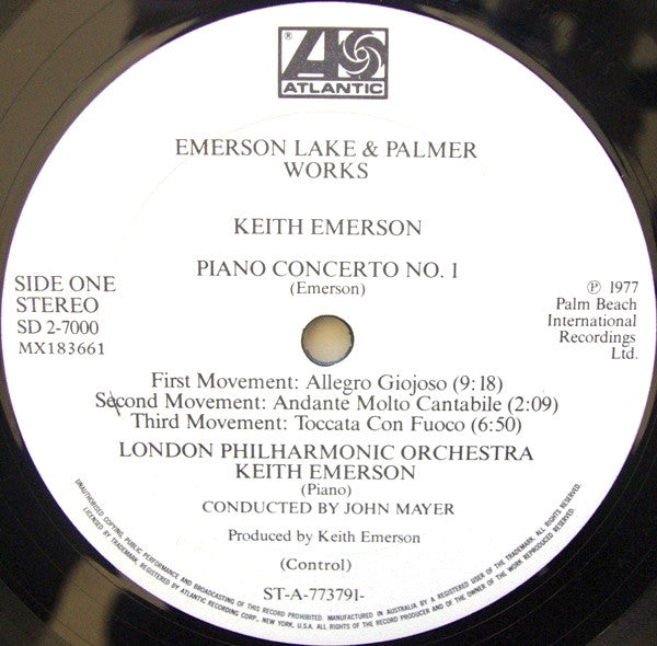 Emerson, Lake & Palmer : Works (Volume 1) (2xLP, Album)