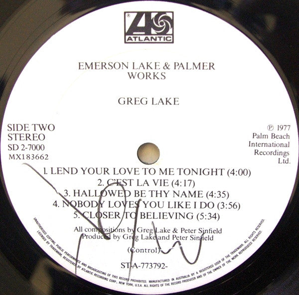 Emerson, Lake & Palmer : Works (Volume 1) (2xLP, Album)