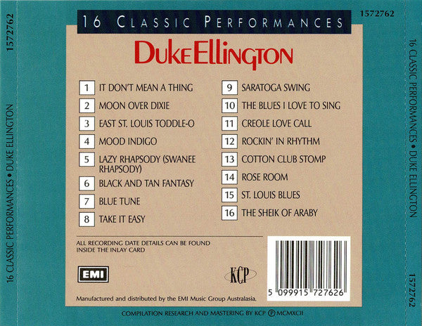 Duke Ellington : 16 Classic Performances (CD, Comp)