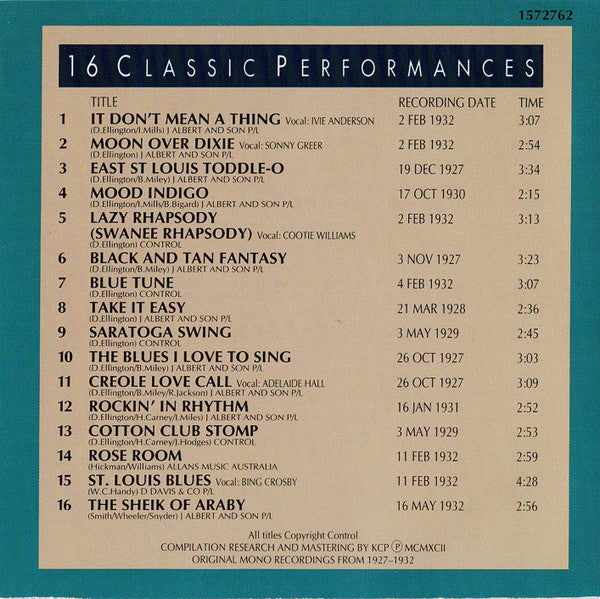Duke Ellington : 16 Classic Performances (CD, Comp)