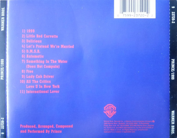 Prince : 1999 (CD, Album, RE, SRC)