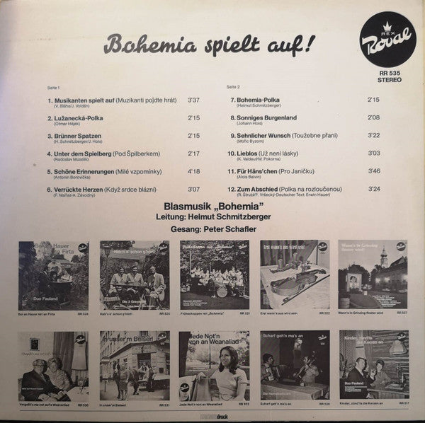 Blasmusik "Bohemia" Leitung: Helmut Schmitzberger Gesang: Peter Schafler : Bohemia Spielt Auf! (LP, Album)