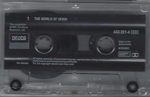 Giuseppe Verdi, Joan Sutherland, Luciano Pavarotti, Marilyn Horne : The World Of Verdi (Cass, Comp, RM, Dol)