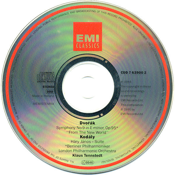 Antonín Dvořák, Zoltán Kodály - Berliner Philharmoniker, London Philharmonic Orchestra, Klaus Tennstedt : Symphony No. 9 "From The New World" - Háry János - Suite (CD, Comp)