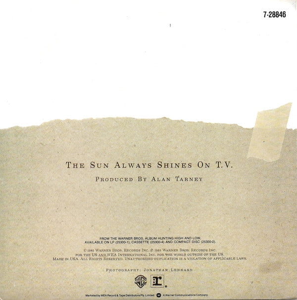 a-ha : The Sun Always Shines On T.V. (7", Single)