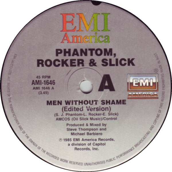 Phantom, Rocker & Slick : Men Without Shame (7", Single)