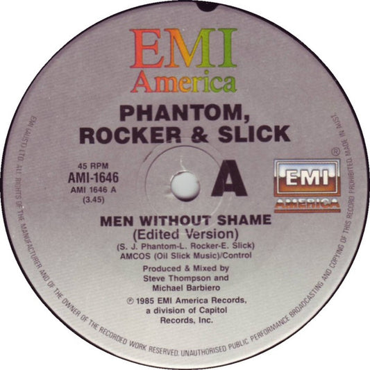 Phantom, Rocker & Slick : Men Without Shame (7", Single)