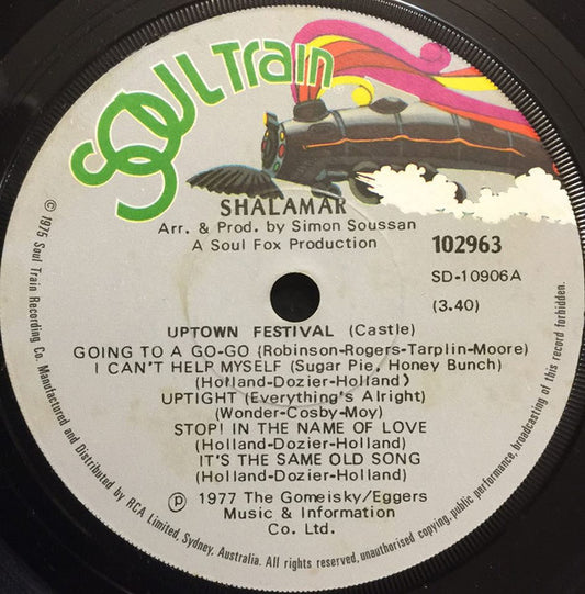 Shalamar : Uptown Festival (7", Single, RP)