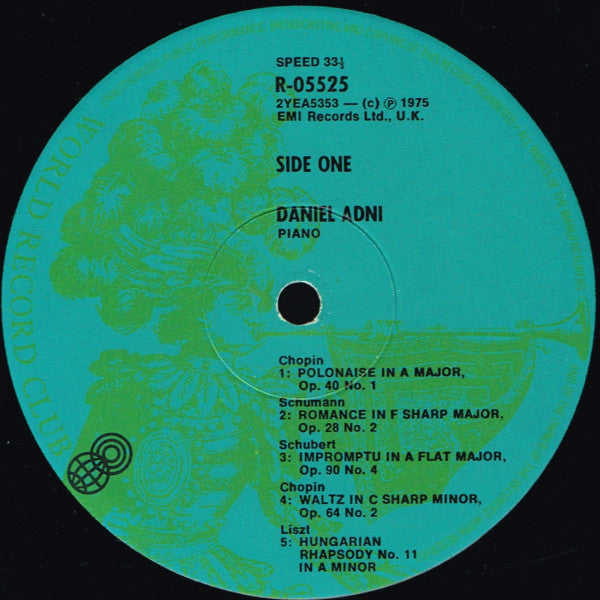 Daniel Adni : Rhapsody Daniel Adni plays Popular Romantic Piano Music (LP)