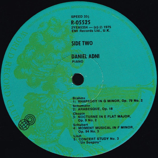 Daniel Adni : Rhapsody Daniel Adni plays Popular Romantic Piano Music (LP)