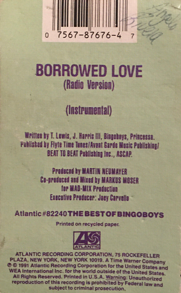 Bingoboys Featuring Arnold Jarvis And Princessa (2) : Borrowed Love (Cass, Single)