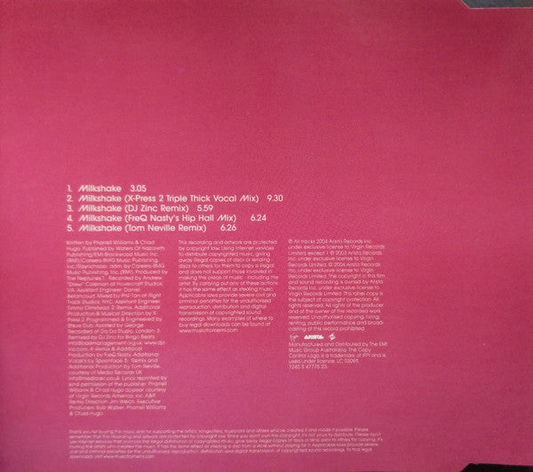 Kelis : Milkshake (CD, Maxi, Copy Prot.)