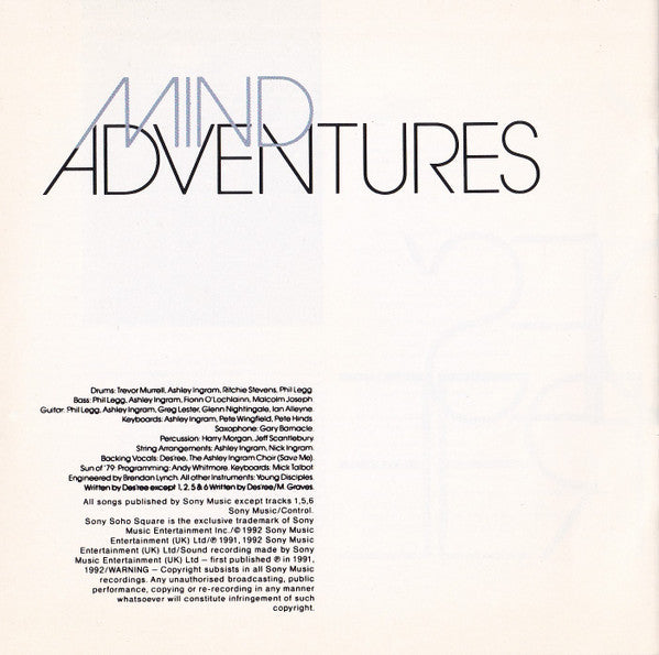 Des'ree : Mind Adventures (CD, Album)