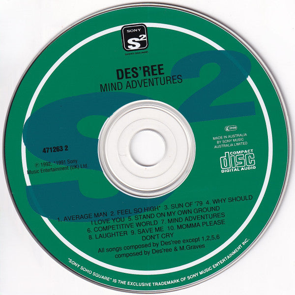 Des'ree : Mind Adventures (CD, Album)