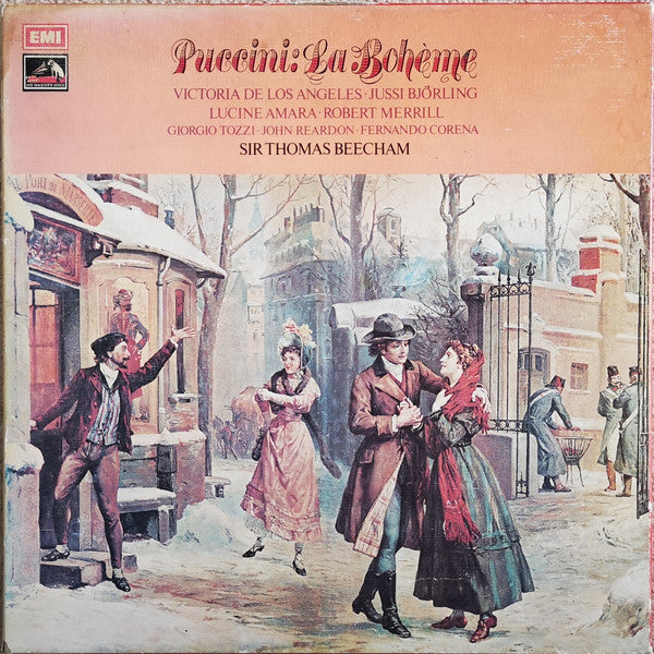 Puccini*, Victoria De Los Angeles, Jussi Björling, Lucine Amara, Robert Merrill, Giorgio Tozzi, John Riordan, Fernando Corena, Sir Thomas Beecham : La Bohème (2xLP, RE, RM + Box)