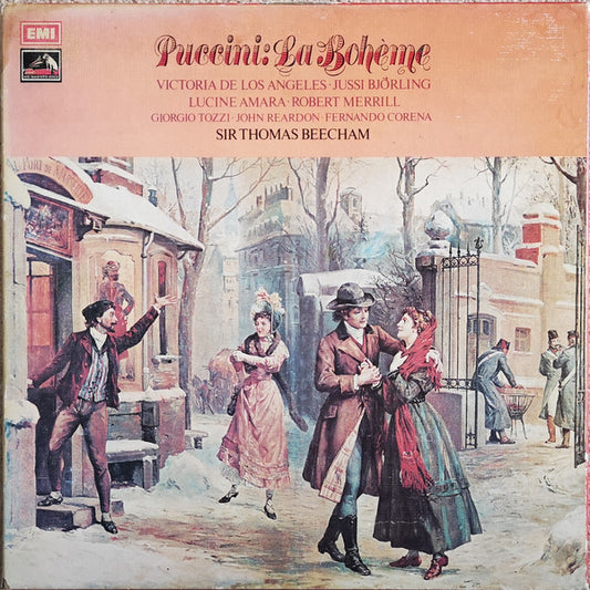 Puccini*, Victoria De Los Angeles, Jussi Björling, Lucine Amara, Robert Merrill, Giorgio Tozzi, John Riordan, Fernando Corena, Sir Thomas Beecham : La Bohème (2xLP, RE, RM + Box)