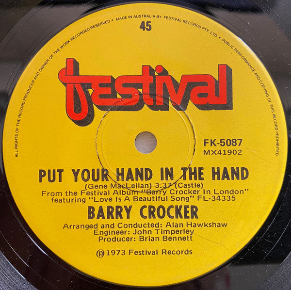 Barry Crocker : Susie Darlin' (7", Single)