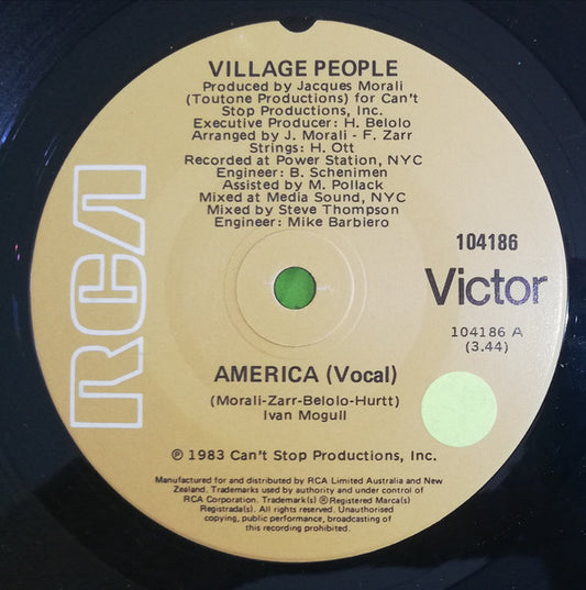 Village People : America (7")