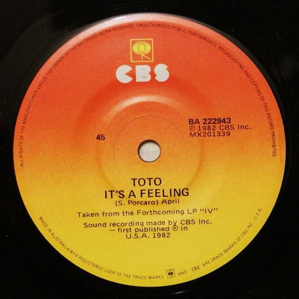 Toto : Rosanna (7", Single)