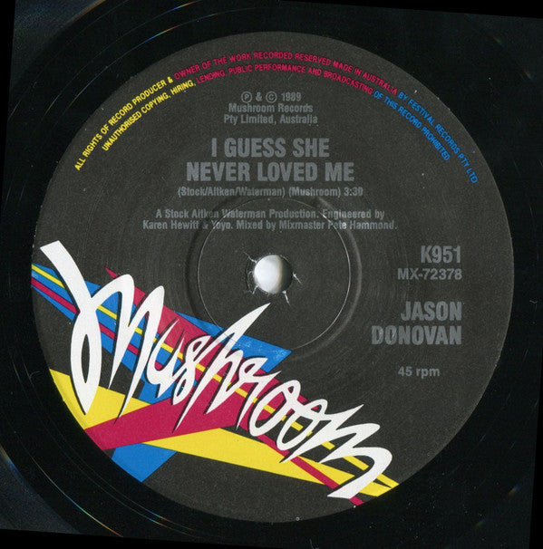 Jason Donovan : Every Day (I Love You More) (7", Single, Ltd)