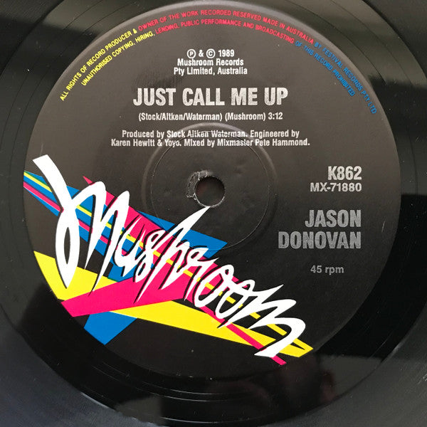 Jason Donovan : Sealed With A Kiss (7", Single)