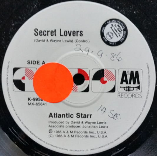Atlantic Starr : Secret Lovers (7", Single)