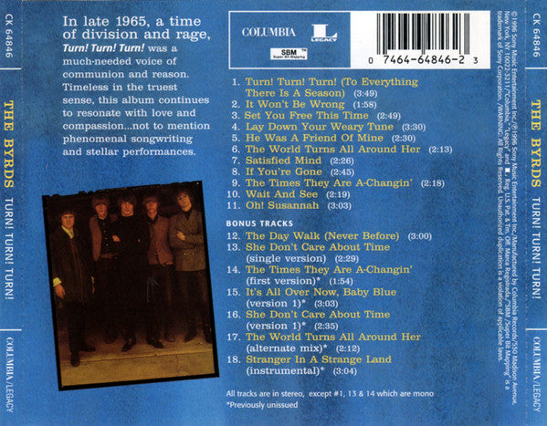 The Byrds : Turn! Turn! Turn! (CD, Album, Mono, RE, RM)