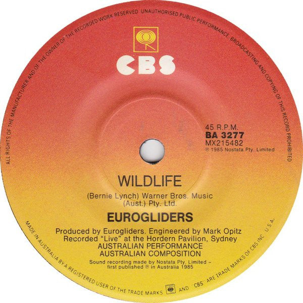 Eurogliders : We Will Together (7", Single)
