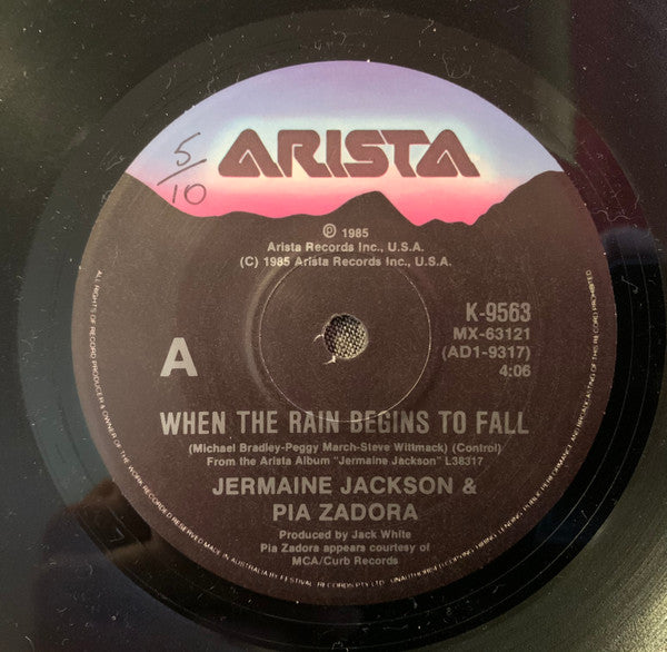 Jermaine Jackson, Pia Zadora : When The Rain Begins To Fall (7")