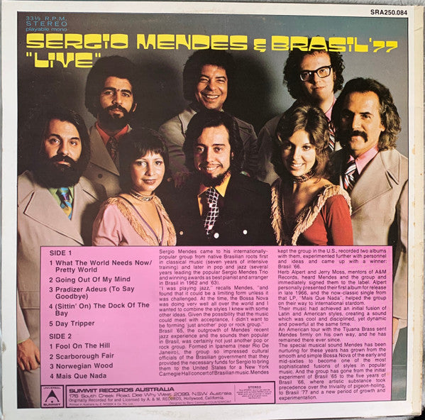 Sérgio Mendes & Brasil '66 : "Live" - Live At The Expo '70 (LP, Album)