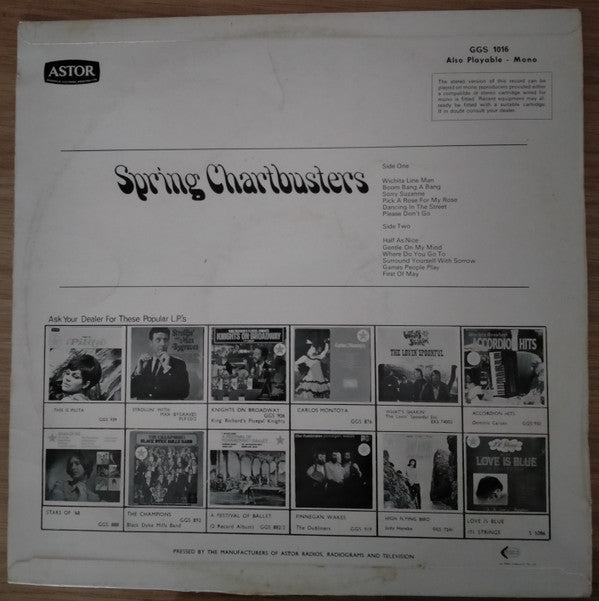 Unknown Artist : Spring Chartbusters (LP, Comp)