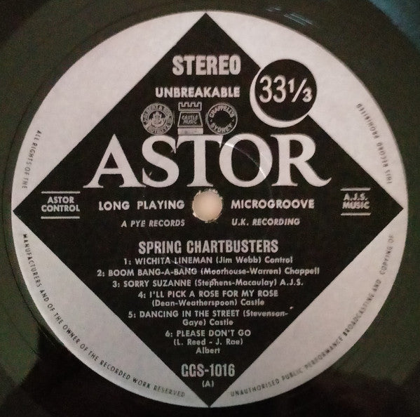 Unknown Artist : Spring Chartbusters (LP, Comp)