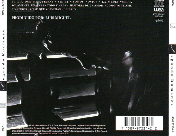 Luis Miguel : Segundo Romance (CD, Album)
