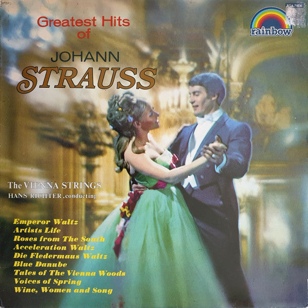 Hans Richter (10) Conducting The Vienna Strings* : Greatest Hits Of Johann Strauss (LP, RE)