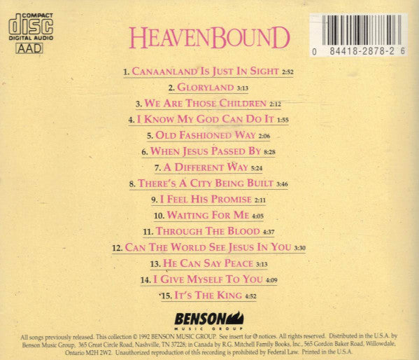 Heavenbound : Masters Of Gospel (CD, Comp)