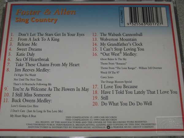 Foster & Allen : Sing Country (CD, Comp)