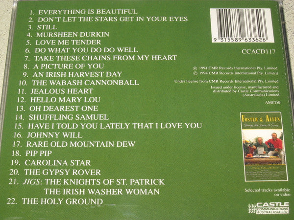 Foster & Allen : Songs We Love To Sing (CD, Comp)