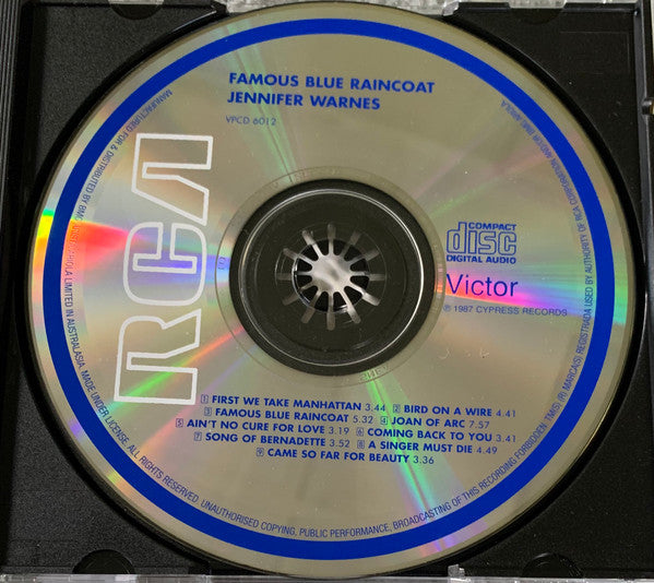 Jennifer Warnes : Famous Blue Raincoat (The Songs Of Leonard Cohen) (CD, Album)