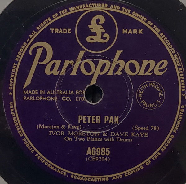 Ivor Moreton And Dave Kaye : Peter Pan / Caravan (Shellac, 10")