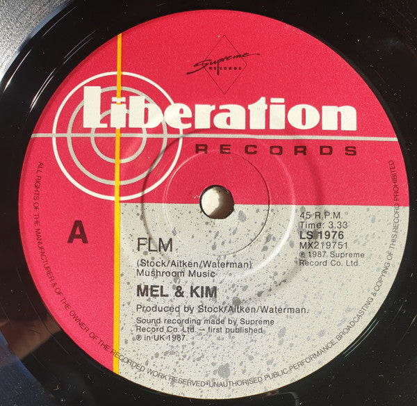 Mel & Kim : F. L. M. (7", Single)