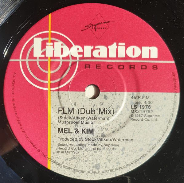 Mel & Kim : F. L. M. (7", Single)