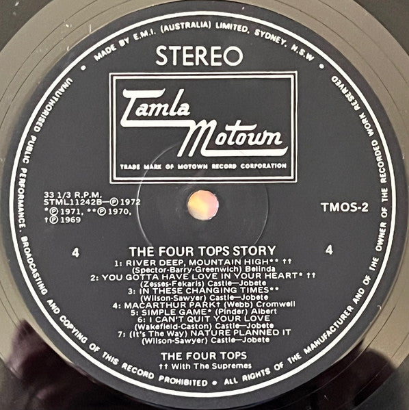 Four Tops : Four Tops Story 1964-72 (2xLP, Comp)