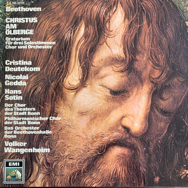 Ludwig van Beethoven, Cristina Deutekom, Nicolai Gedda, Hans Sotin, Chor Des Theaters Der Stadt Bonn, Philharmonischer Chor Der Stadt Bonn, Orchester Der Beethovenhalle Bonn, Volker Wangenheim : Christus Am Ölberge Oratorium Für Drei Solostimmen Chor Und Orchester (LP, Album)