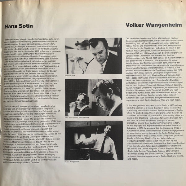 Ludwig van Beethoven, Cristina Deutekom, Nicolai Gedda, Hans Sotin, Chor Des Theaters Der Stadt Bonn, Philharmonischer Chor Der Stadt Bonn, Orchester Der Beethovenhalle Bonn, Volker Wangenheim : Christus Am Ölberge Oratorium Für Drei Solostimmen Chor Und Orchester (LP, Album)