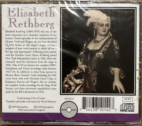 Elisabeth Rethberg : The Complete HMV, Parlophone And Victor Recordings (1927-34) (2xCD, Comp, Mono)